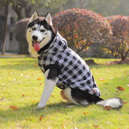 Abrigo de invierno para perros grandes con capucha desmontable