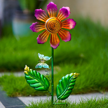 Metal Flower Garden Sculpture