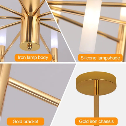 Modern Golden LED Chandelier for Luxurious Ambiance - Wnkrs