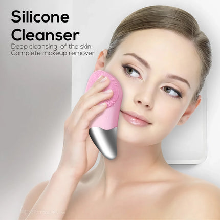 Brosse nettoyante pour le visage électrique sonique en silicone à ultrasons