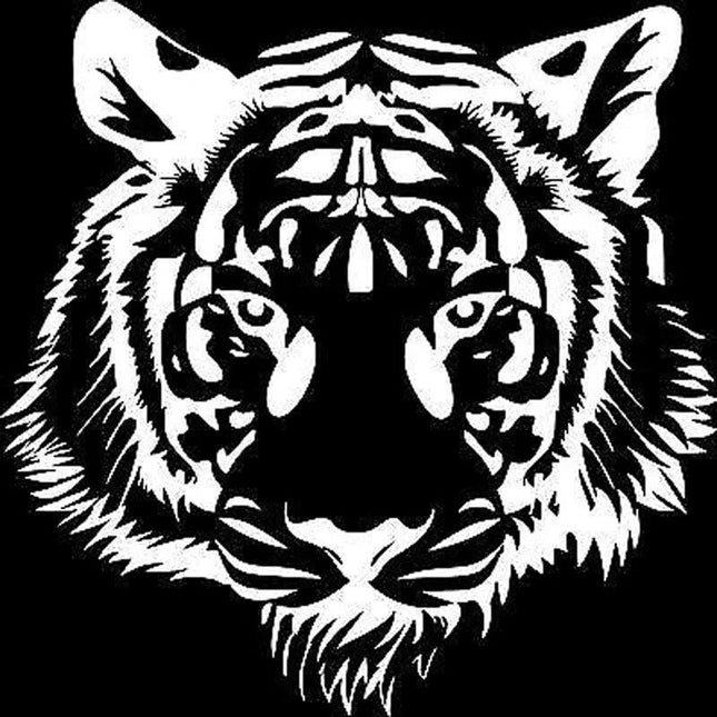 Majestic Tiger Head Vinyl Car Decal - Wnkrs