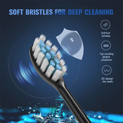 Brosse à dents électrique sonique avec 5 modes – Blanchiment et nettoyage en profondeur, étanchéité IPX7