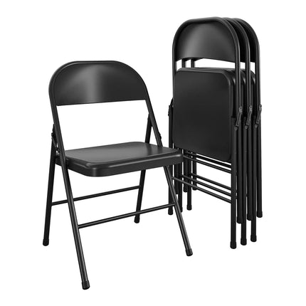 4-Pack Heavy Duty Steel Folding Chairs for Outdoor & Indoor Use - Wnkrs