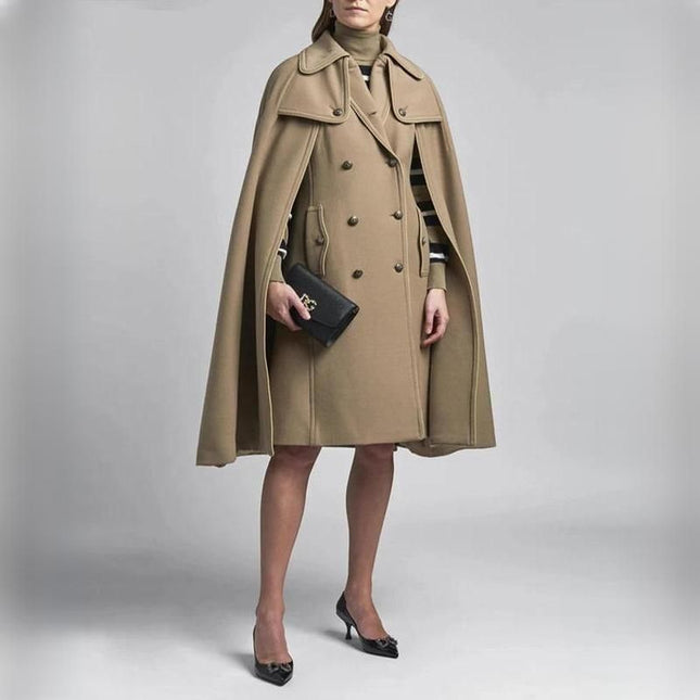 Abrigo elegante sin mangas estilo chal para mujer