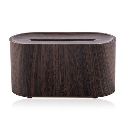 Wood Grain Aromatherapy Flame Humidifier – USB Essential Oil Diffuser