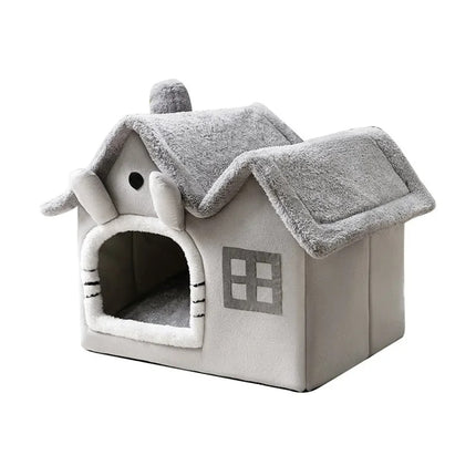 Niche pliable pour chat chaude en hiver : lit pour petits animaux