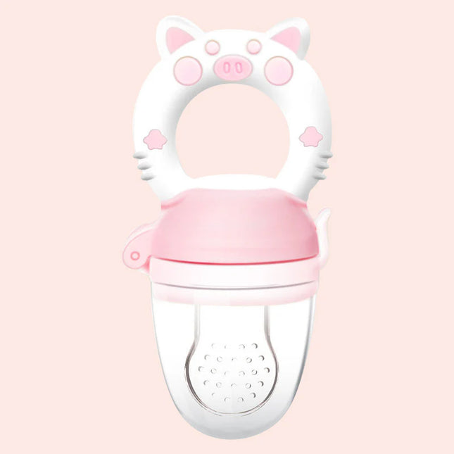 Cuillère d'alimentation et extracteur de jus en silicone pour bébé avec fonction anneau de dentition