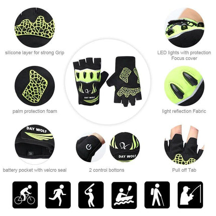 LED Light-Up Cycling Gloves - Wnkrs