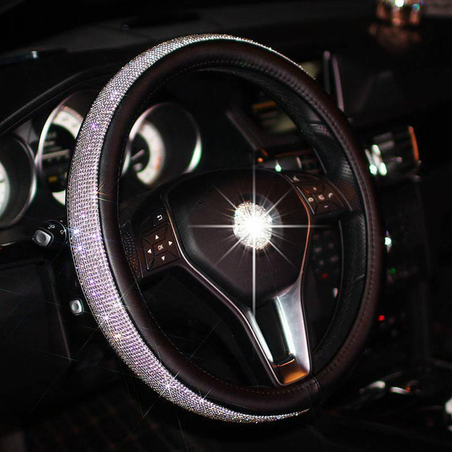 Bling Bling Diamond Rhinestones Crystal Steering Wheel Cover