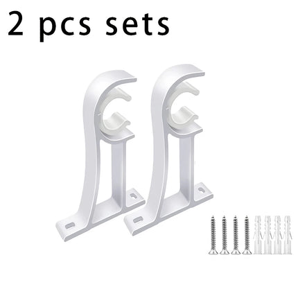 Supports de tringle à rideau en alliage d'aluminium avec vis – Ensemble de 2/4 pièces