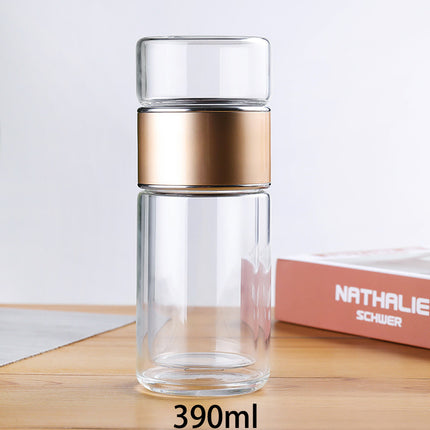 Bouteille à thé en verre borosilicaté de 390 ml