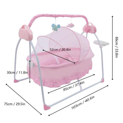 Electric Baby Cradle with Bluetooth, Music & Bouncer - Wnkrs