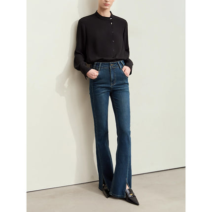 Jean slim rétro minimaliste pour femme - Collection automne