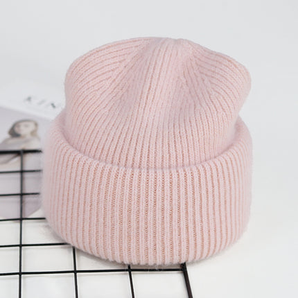 Bonnet unisexe en fourrure de lapin véritable, 9 couleurs, tricoté – Chaud et élégant pour hommes et femmes