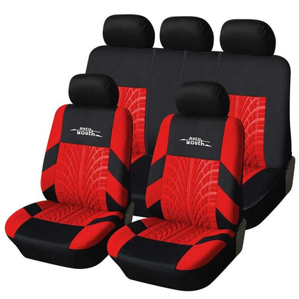 Universal Fit Embroidered Car Seat Covers with Tire Track Detail - Wnkrs