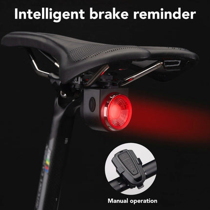 Wireless LED Bicycle Rear Light with Alarm and Brake Indicator - Wnkrs