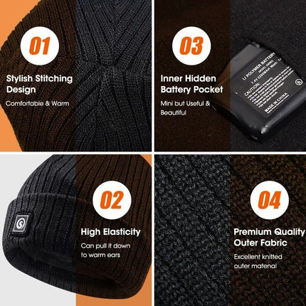 Winter Warmth Rechargeable Heated Beanie - Wnkrs