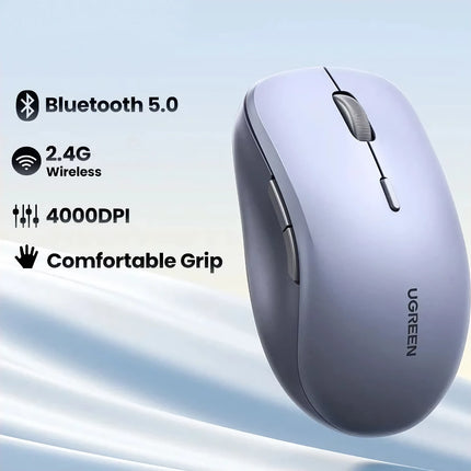 Ergonomic Bluetooth Wireless Mouse with 4000DPI and 6 Silent Buttons