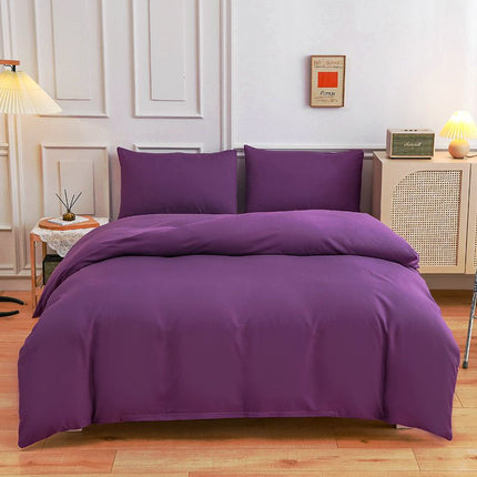 Pure Color Double-sided Four-piece Bedding Set - Wnkrs