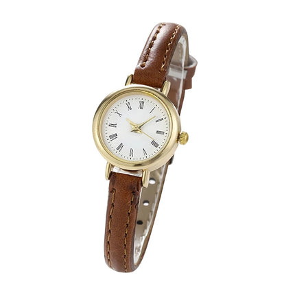 Montre-bracelet élégante en cuir à quartz pour femme – Design minimaliste classique