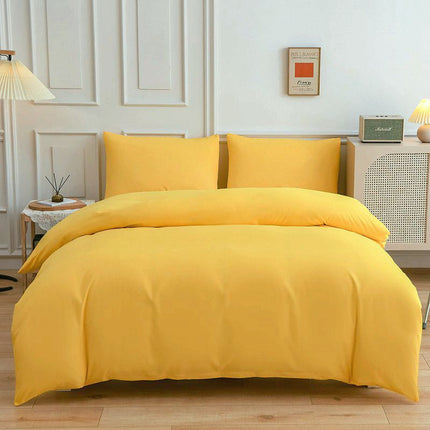 Pure Color Double-sided Four-piece Bedding Set - Wnkrs