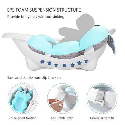 Soft Newborn Baby Bath Seat Cushion: Anti-Slip Foldable Tub Support Mat - Wnkrs