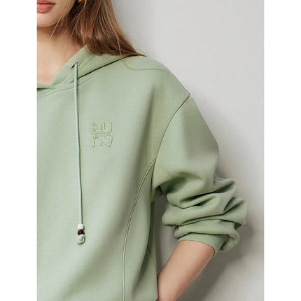 Pull à capuche décontracté avec cordon de serrage pour femme Mint Mambo