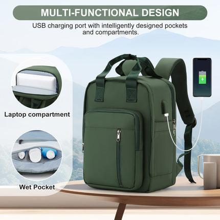 Mochila de viaje multifunción impermeable con puerto de carga USB