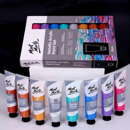 8-Color Fluorescent Acrylic Pigment Set - 36ml for Vibrant Art and Graffiti