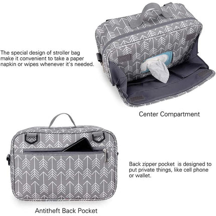 Multifunctional Waterproof Diaper Bag Organizer with Stylish Patterns - Wnkrs