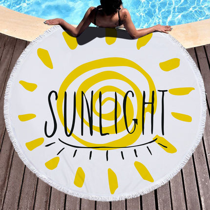 Summer round printed beach towel - Wnkrs