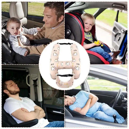 Comfort Kid & Adult Car Seat Neck Support Pillow - H-Shape Travel Cushion for Safe, Cozy Journeys - Wnkrs