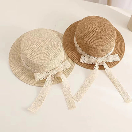 Encantador sombrero de paja de princesa de verano para niños