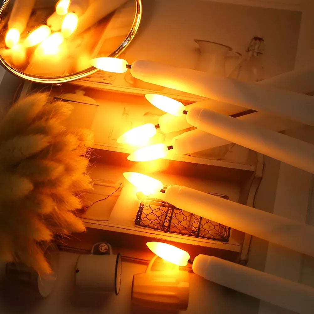 Realistic Flickering Flameless Taper Candles with Timer & Remote Control