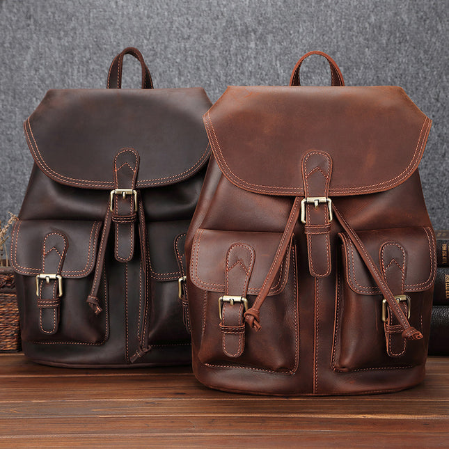 Sac de voyage de loisirs en cuir de grande capacité pour hommes