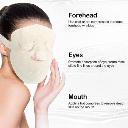 Masque anti-âge réutilisable en serviette pour le visage