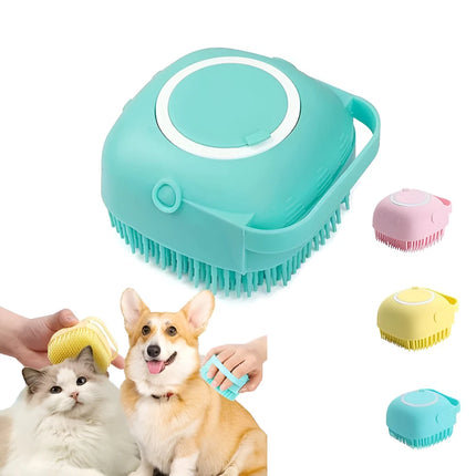 Cepillo de baño de silicona para perros