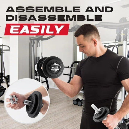 Adjustable Cast Iron Dumbbell Set for Full Body Workout - Wnkrs