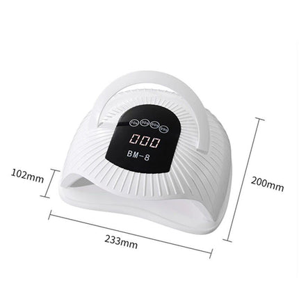 UV LED Nail Dryer Lamp 143W - 72 Beads, Quick Gel Polish Curing with Smart Sensor - Wnkrs