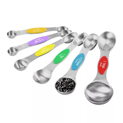 7-Piece Magnetic Stainless Steel Measuring Spoon Set - Wnkrs