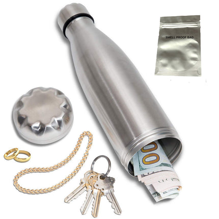 Stainless Steel Bottle Hidden Jar Outdoor Portable Storage - Wnkrs