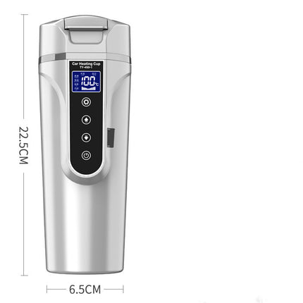 Portable Car Bottle Smart Touch Digital Display Insulated Cup Home Traveling Heating Cup Water Bottle - Wnkrs