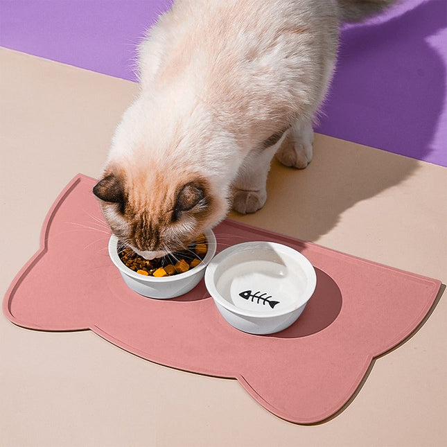 Alfombrilla de silicona para alimentación de mascotas