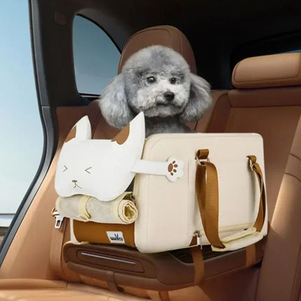 Compact Safety Car Seat for Small Dogs & Cats - Portable & Washable Travel Pet Carrier - Wnkrs