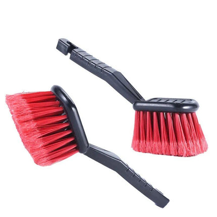 Compact Car & Motorcycle Detailing Brush with Red Bristles - Wnkrs