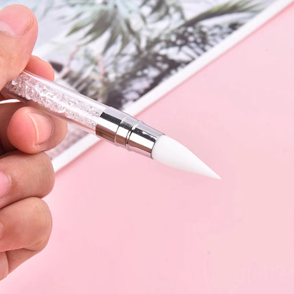 Stylo de sculpture pour nail art en acrylique strass