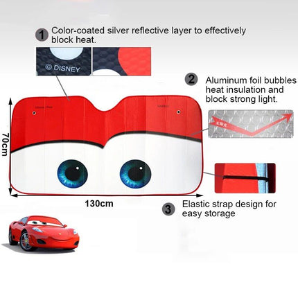 Aluminum Foil Car Sunshade with Heated Eyes Design – Windshield Solar Protector - Wnkrs