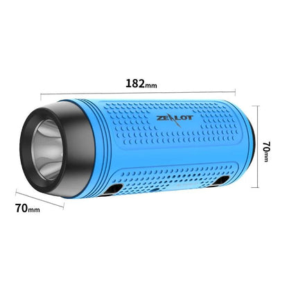 Enceinte Bluetooth portable avec radio FM et lampe de poche