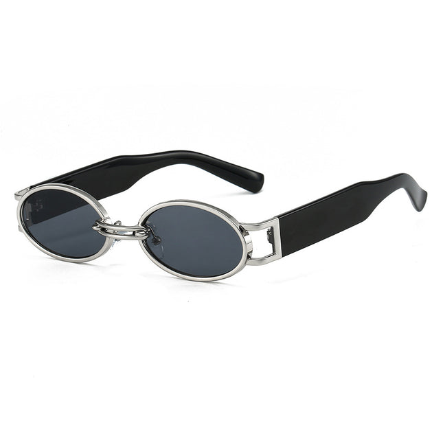 Lunettes de soleil vintage ovales Steampunk