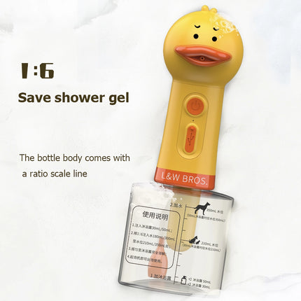 Yellow Duck Automatic Foam Soap Dispenser for Pets